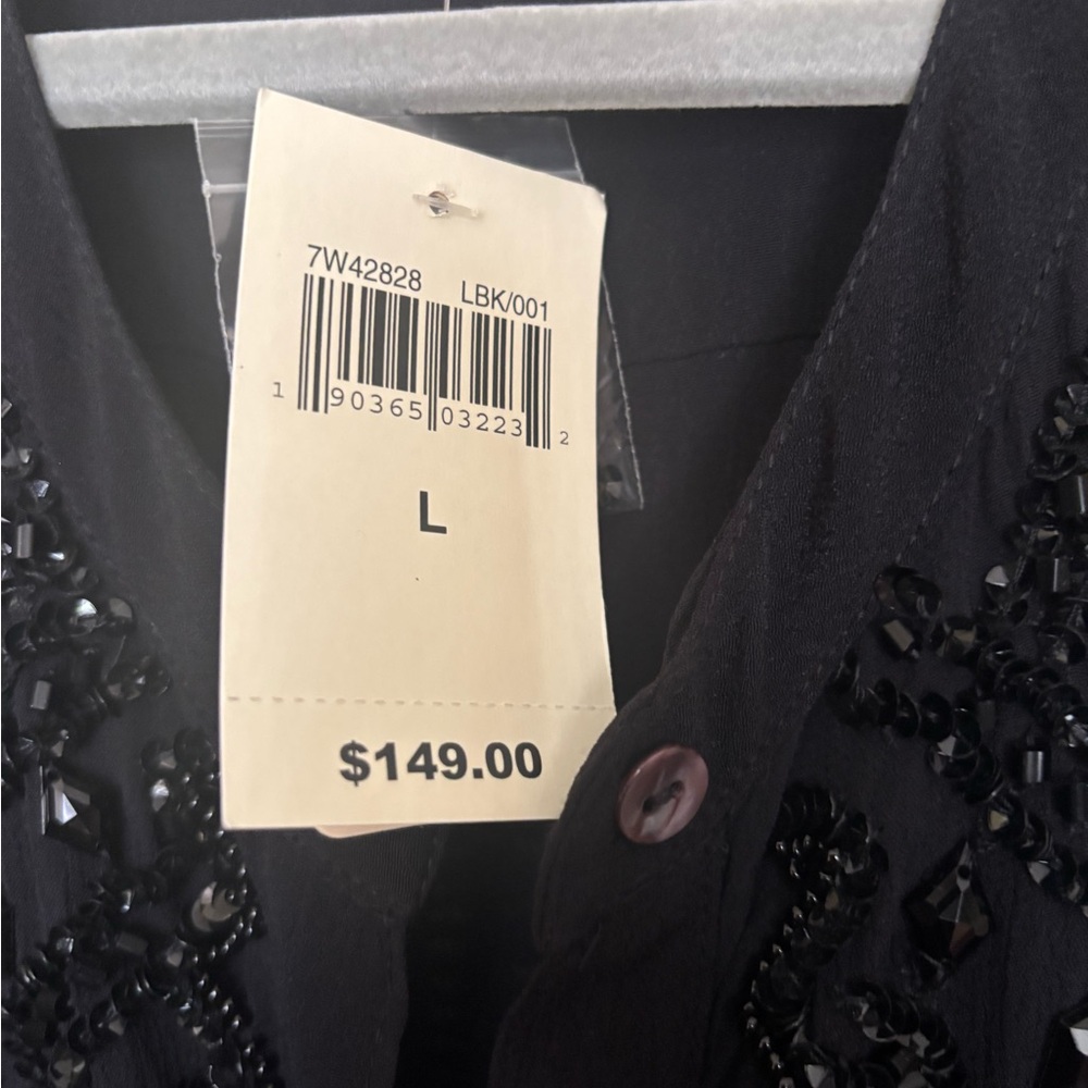 Embellished Lucky Brand Black Sleeveless Top - Picture 2 of 3